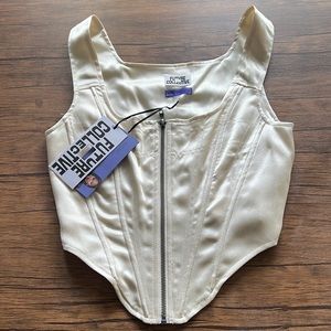 NWT Future Collective Zip Corset Top Size 2